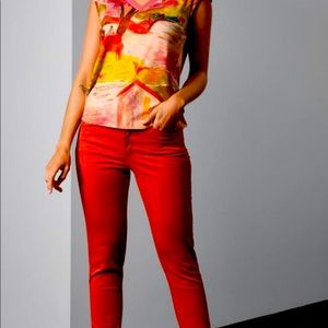 New!! Hudson stretch  jeans🍑 orange red color.